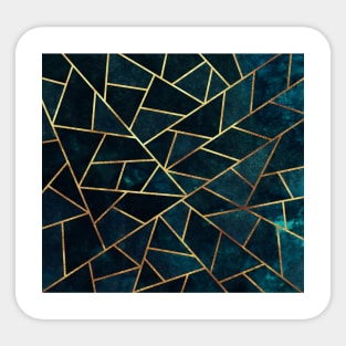 Geometric Green Stone Sticker